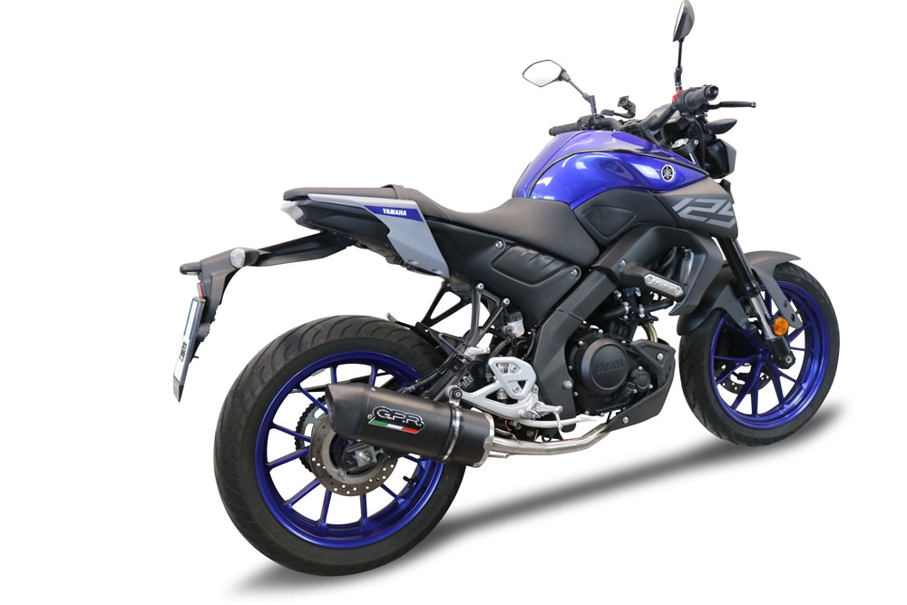 Escape compatível com Yamaha Mt 125 2020-2020, Furore Evo4 Nero, Sistema homologado com catalisador linha completa, silencioso mais coletor 