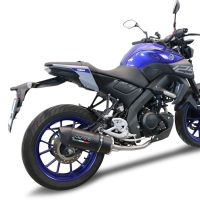 Escape compatível com Yamaha Mt 125 2020-2020, Furore Evo4 Nero, Sistema homologado com catalisador linha completa, silencioso mais coletor 