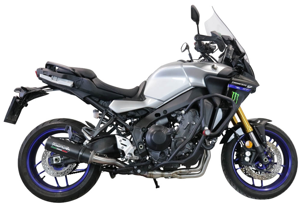 Escape compatível com Yamaha Tracer 9 2021-2024, M3 Black Titanium, Sistema homologado com catalisador linha completa, silencioso mais coletor 