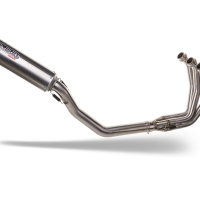 Escape compatível com Triumph Trident 660 2021-2024, M3 Titanium Natural, Sistema homologado com catalisador linha completa, silencioso mais coletor 