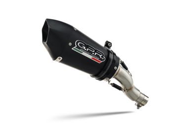 Escape compatível com Aprilia RS 457 2024-2025, Gpe Ann. Black titanium, Escape racing linha completa, silencioso mais coletor com dbkiller, não homologado 