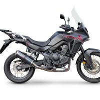 Escape compatível com Honda XL750 TRANSALP 750 2024-2025, Dual Poppy, Escape legal, homologado, silenciador com db killer removível e tubo de ligação específico 