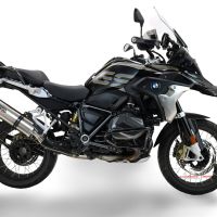 Escape compatível com Bmw R 1250 Gs -Adventure 2021-2024, Dual Poppy, Escape legal, homologado, silenciador com db killer removível e tubo de ligação específico 