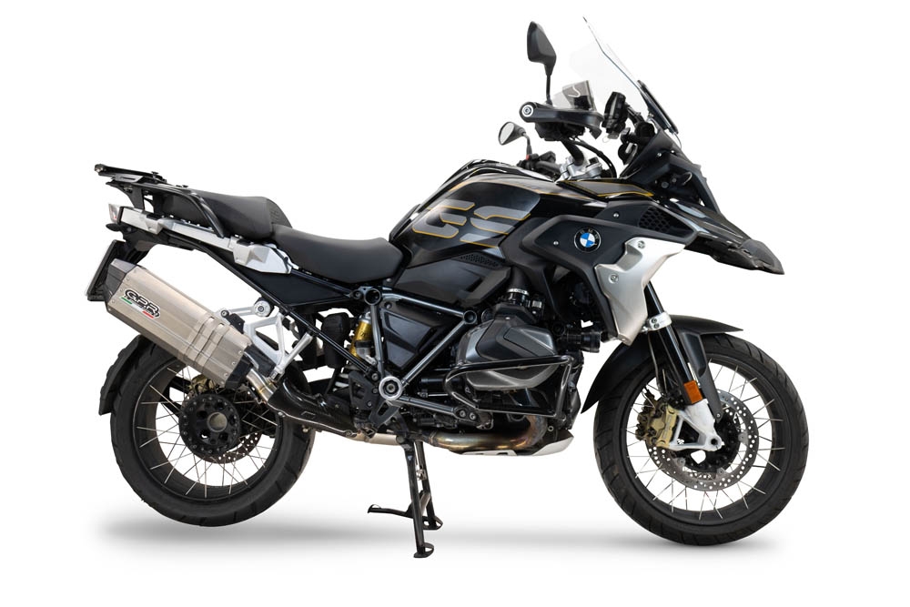 Escape compatível com Bmw R 1250 Gs -Adventure 2021-2024, Hyper Sonic Titanium, Escape legal, homologado, silenciador com db killer removível e tubo de ligação específico 