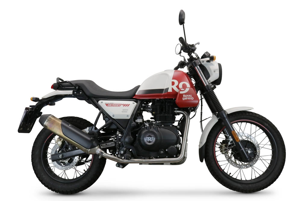 Escape compatível com Royal Enfield Himalayan 410 DIAM 42.5 2017-2020, Decatalizzatore, Sistema racing Sistema de tubo para eliminar o catalisador 