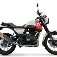 Escape compatível com Royal Enfield Himalayan 410 DIAM 42.5 2017-2020, Decatalizzatore, Sistema racing Sistema de tubo para eliminar o catalisador 